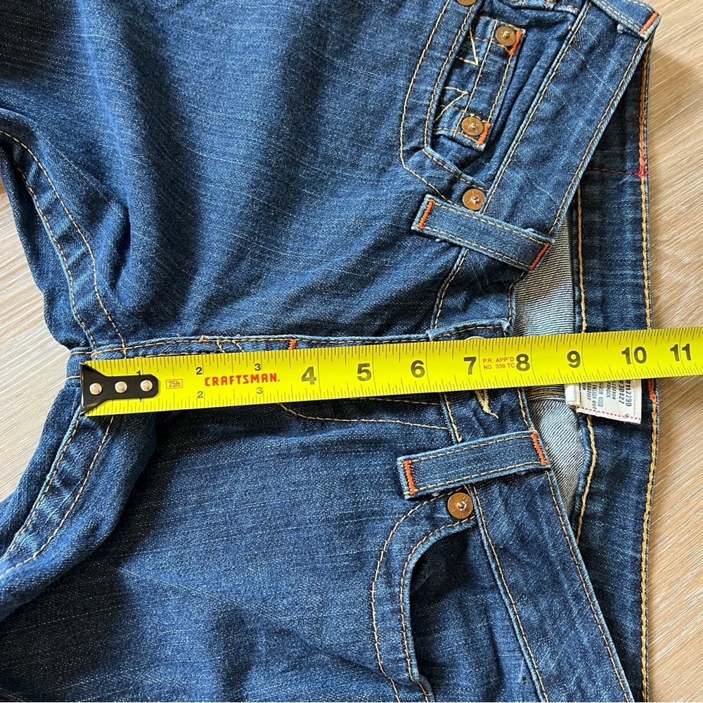 True Religion Flare Jeans Dark Wash Size 29 USA low rise Y2K Bobby women’s - Picture 5 of 9